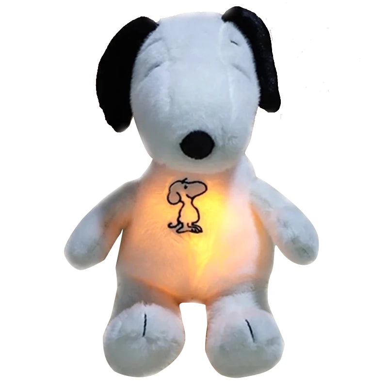 “Peluche lámpara nocturna Snoopy – Luz LED multicolor y sonido relajante”